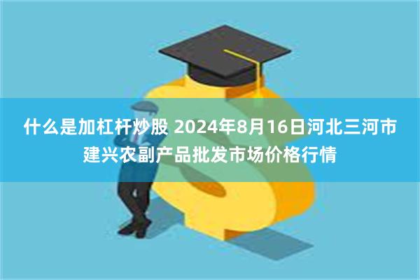 什么是加杠杆炒股 2024年8月16日河北三河市建兴农副产品批发市场价格行情