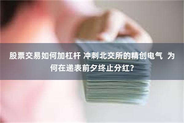 股票交易如何加杠杆 冲刺北交所的精创电气  为何在递表前夕终止分红？